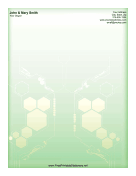 Green Hexagon stationery design