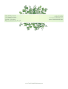 Green Leaves Header stationery design