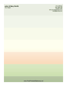 Green Orange Stripe stationery design