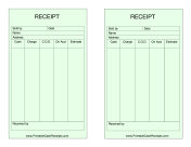 Green Sales Receipt