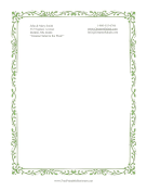 Green Vines stationery design