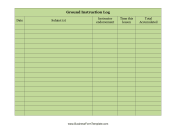 Ground Instruction Log