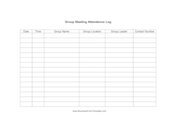 Group Meeting Attendance Log