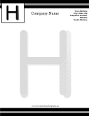 H Monogram Letterhead