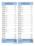 Half-Page Menu