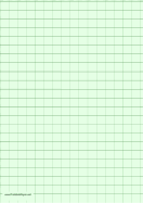 Printable Graph Paper - Light Green - Half Inch Grid - A4