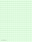 Printable Graph Paper - Light Green - Half Inch Grid