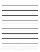 Printable Low Vision Writing Paper - Half Inch - Letter