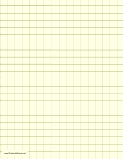 Printable Graph Paper - Light Yellow - Half Inch Grid