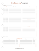 Halloween Planner