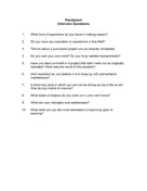 Handyman Interview Questions