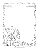 Happy Couple Black and White stationery design