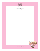 Happy Diamond Valentines Letterhead