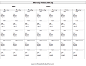 Monthly Headache Log