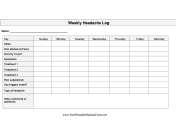 Weekly Headache Log