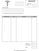 Health Care Invoice Template