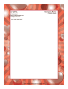 Hearts Lens Flare Valentines Letterhead