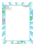 Hearts and Stripes Valentines Letterhead