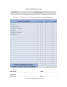 Home Healthcare Log