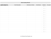 Home Inventory List of Possessions