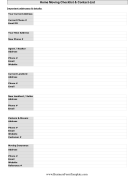 Home Moving Checklist