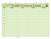 Homeschool Daily Lesson Plan