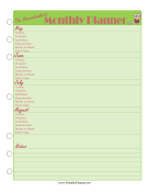 Homeschool — Monthly Planner Spring