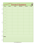 Homeschool — Term Planner