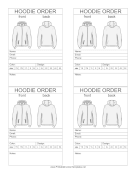 Hoodie Sweatshirt Order Form Template