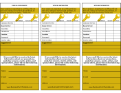 Hotel Your Opinion Card