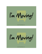 Printable I'm Moving Postcard