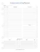 Independence Day Planner