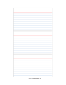 Printable Index Cards Template