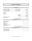 Insurance Worksheet