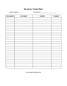 Inventory Count Sheet