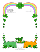 Irish Flag Rainbow stationery design