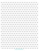 Printable Isometric Dots 1 cm Letter