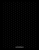 Printable Isometric Paper with Dots Every Half-Inch on a Black Background