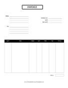 Itemized Invoice Template