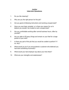 Janitor Interview Questions