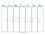 January Weekly Planner