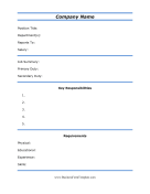 Job Description Template