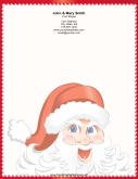 Jolly Santa Red Border stationery design