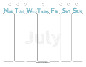 July Weekly Planner