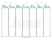 June Weekly Planner