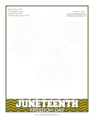 Juneteenth Freedom Day stationery design