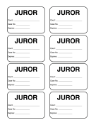 Juror Name Tags