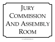 Jury Room Sign