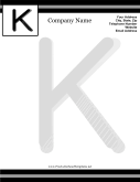 K Monogram Letterhead