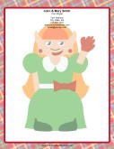 Lady Elf Green Dress stationery design